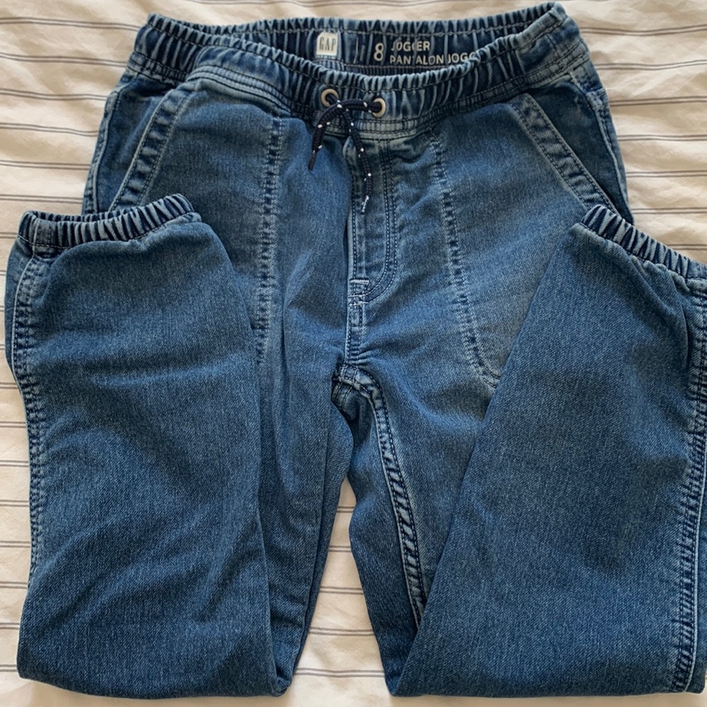 GAP kids denim joggers Sz 8
